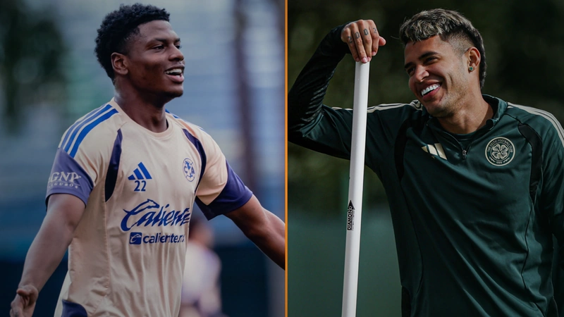 Óscar Perea y Camilo Durán son algunas de las caras nuevas en la 'tricolor'. Tomado de Club América y Celtic.