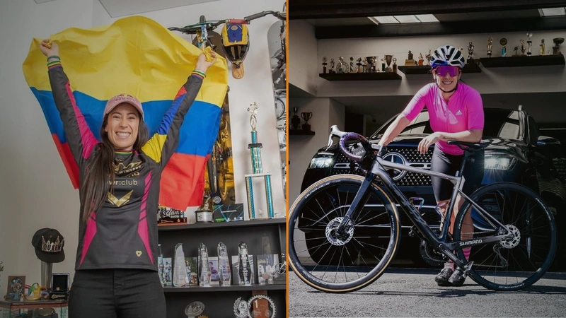 La triple medallista olímpica integrará la delegación colombiana de ciclismo de pista en los Juegos Suramericanos 2026. Fotos: Instagram Mariana Pajón.