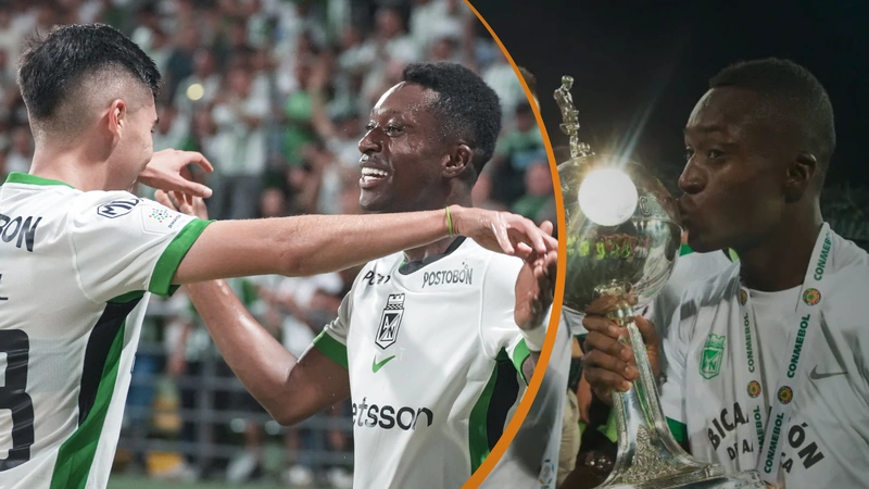 Marlos Moreno ha ganado cuatro títulos con Atlético Nacional, dos en cada ciclo. Tomado de @nacionaloficial y El Colombiano.