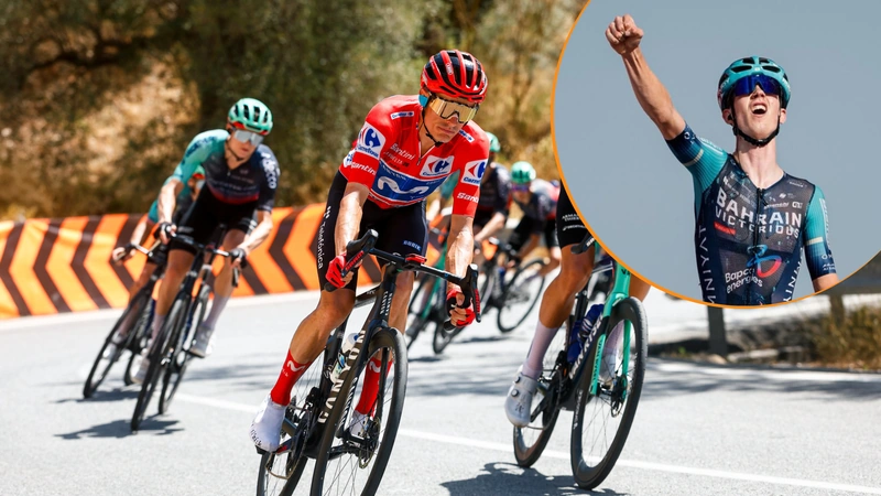 La duodécima jornada de la Vuelta a España dejó a un joven esloveno Jakob Omrzel como ganador de etapa y a Enric Mas sólido en el liderato con una ventaja más amplia. Fotos: @Movistar_Team - BHRVictorious