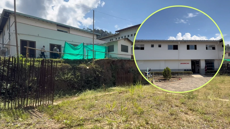 Preocupación en Andes por suspensión de las obras del nuevo bloque de urgencias del Hospital San Rafael. Foto: Teleantioquia