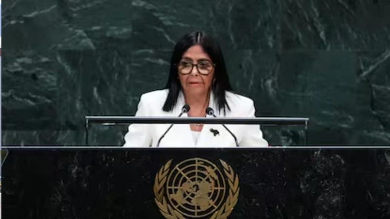 Discurso de Delcy Rodríguez ante la ONU. Foto: captura de video