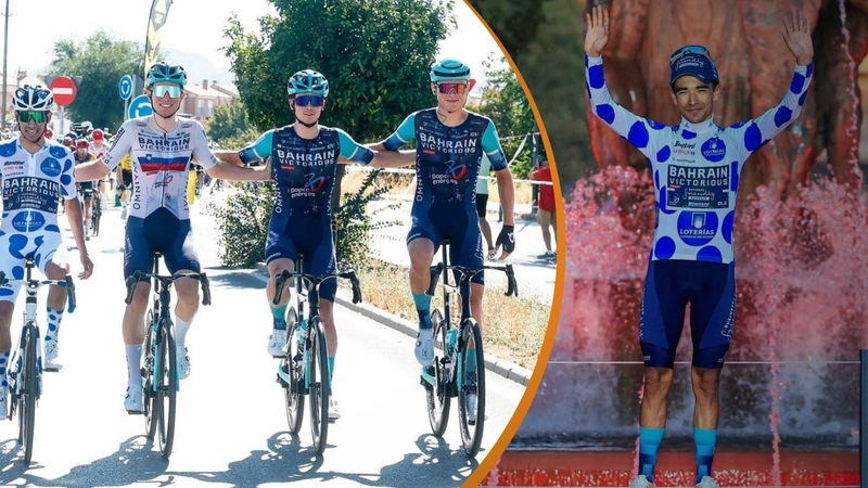 Santiago Buitrago se coronó campeón de la montaña en la reciente edición de La Vuelta a España. Tomado de BAHRAIN VICTORIOUS.