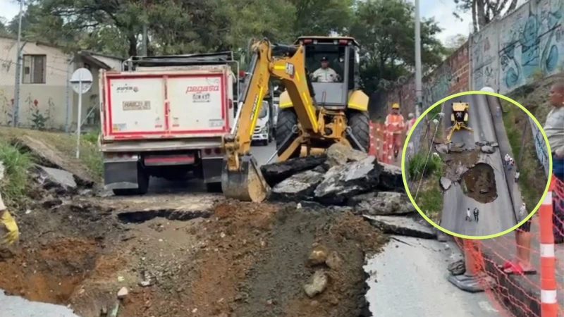 Daño en tubería afecta ocho barrios del nororiente de Medellín. Foto: cortesía EPM