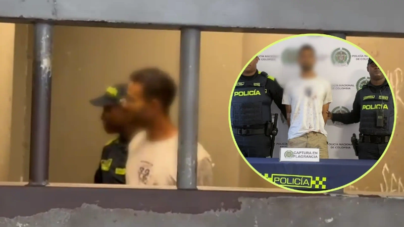 La Policía capturó a un hombre de 32 años señalado de causarle la muerte a su mascota de siete meses en el barrio La Libertad, de Medellín. Foto: cortesía Meval