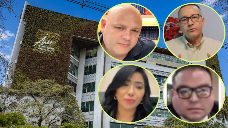 Miguel Quintero, Álvaro Villada, Vanessa Álvarez y Sebastián Ortega no aceptaron los cargos que les imputó la Fiscalía. Foto: cortesía AMVA y capturas de pantalla