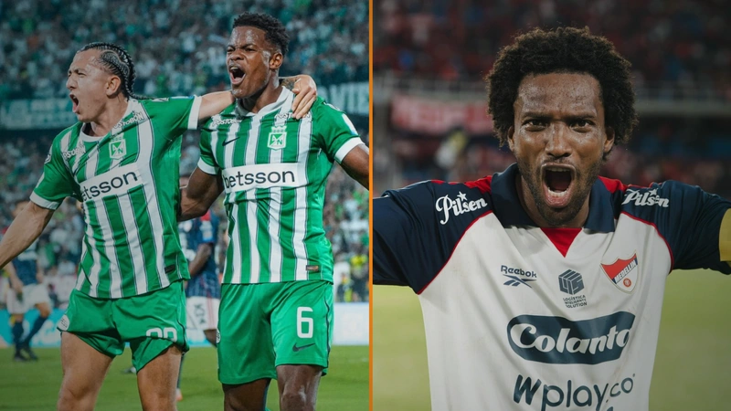 El verde será local en esta edición del clásico paisa. Tomado de @nacionaloficial y @DIM_Oficial.