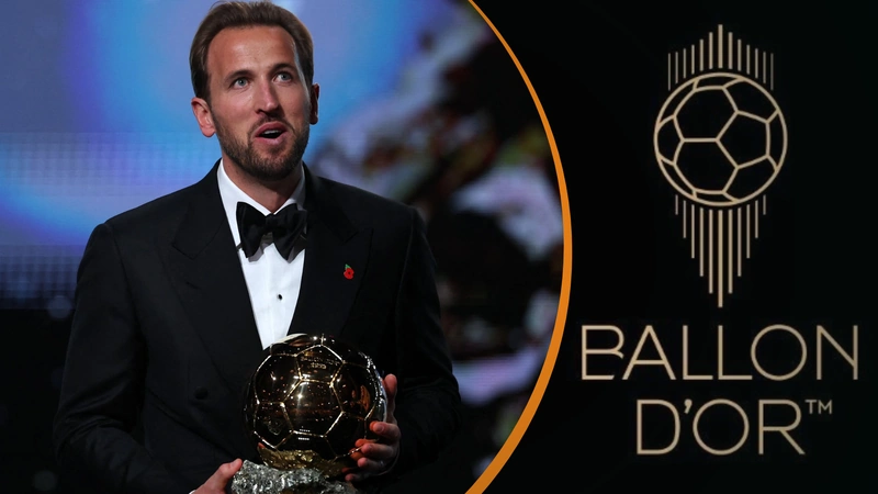 Harry Kane anotó 61 goles con el Bayern Múnich en la temporada 2025/2026. Tomado de @FCBayernES y Ballon d'Or.
