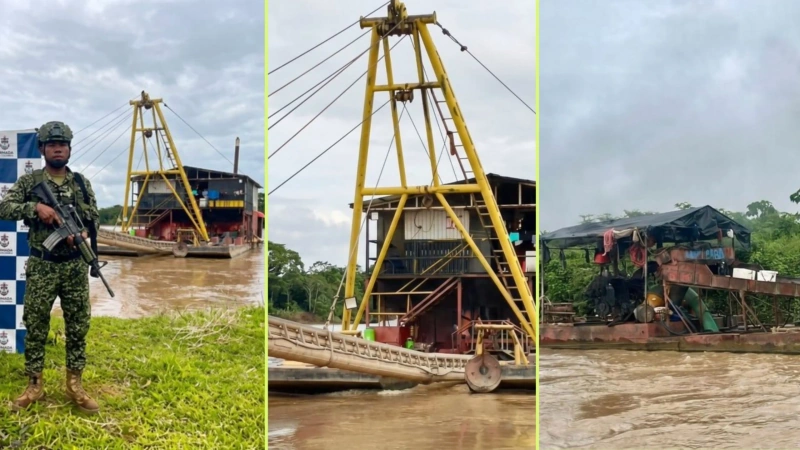 Según las cifras oficiales, las tropas han intervenido más de 500 complejos de minería ilegal en el Bajo Cauca antioqueño este año. Foto: cortesía Ejército