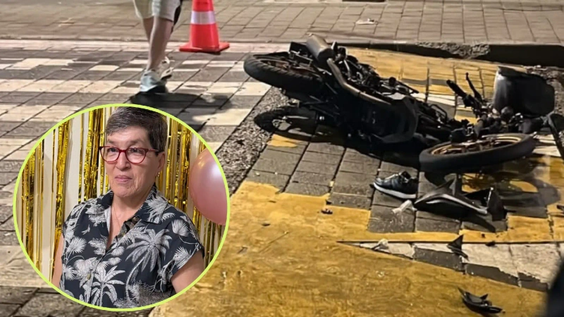 Gloria Elena Agudelo Osorio murió tras ser arrollada por una motocicleta en La Milagrosa. Fotos: cortesía