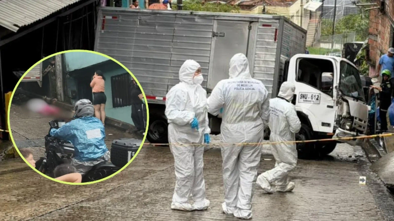 Las autoridades llevaron el camión a los patios de la Secretaría de Movilidad para verificar si todo estaba en orden. Foto: cortesía Secretaría de Movilidad Medellín