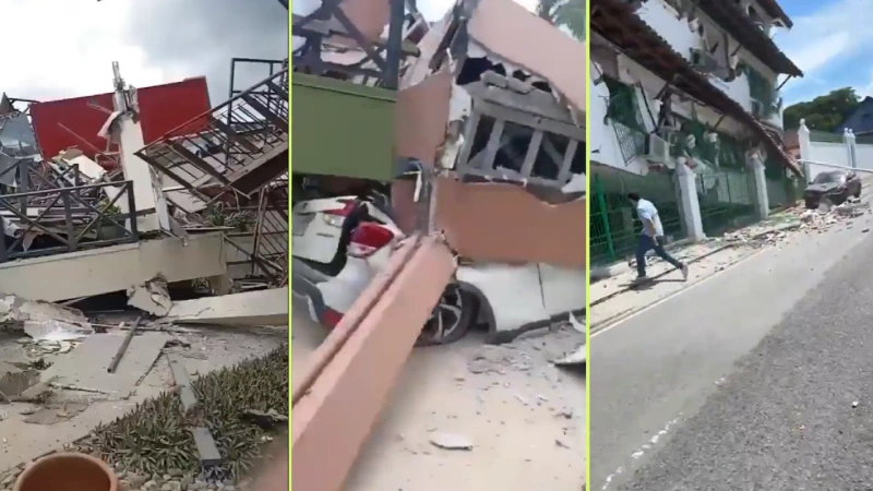 El terremoto de magnitud 7.7 provocó daños en edificaciones de Panamá y llevó a Colombia a habilitar siete aeropuertos alternos para vuelos con destino a Ciudad de Panamá. Foto: capturas de video