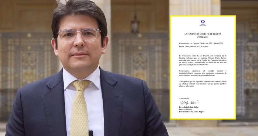 Último parte médico del estado de salud de Miguel Uribe: Es crítica y  anuncian que solo informarán si hay cambios