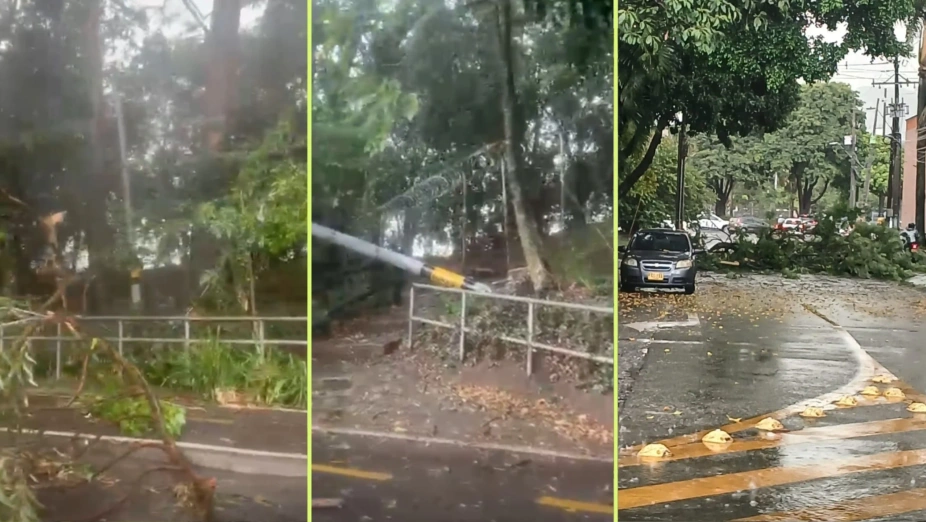 EN VIDEO | Fuerte aguacero en Medellín y el Valle de Aburrá: granizada, ventarrones, árboles caídos, inundaciones y quebradas en nivel rojo