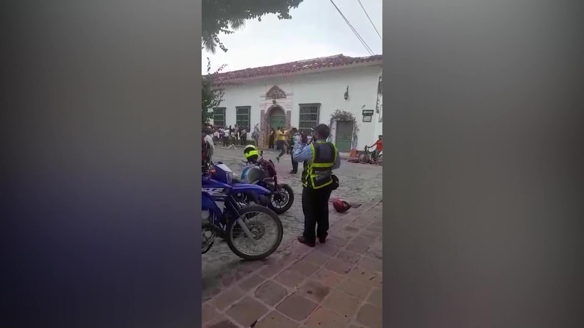 Agresión a agentes de tránsito de Santa Fe de Antioquia