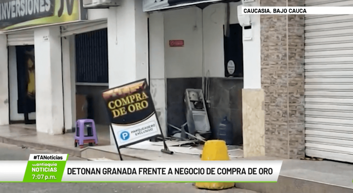 Detonan granada frente a negocio de compra de oro