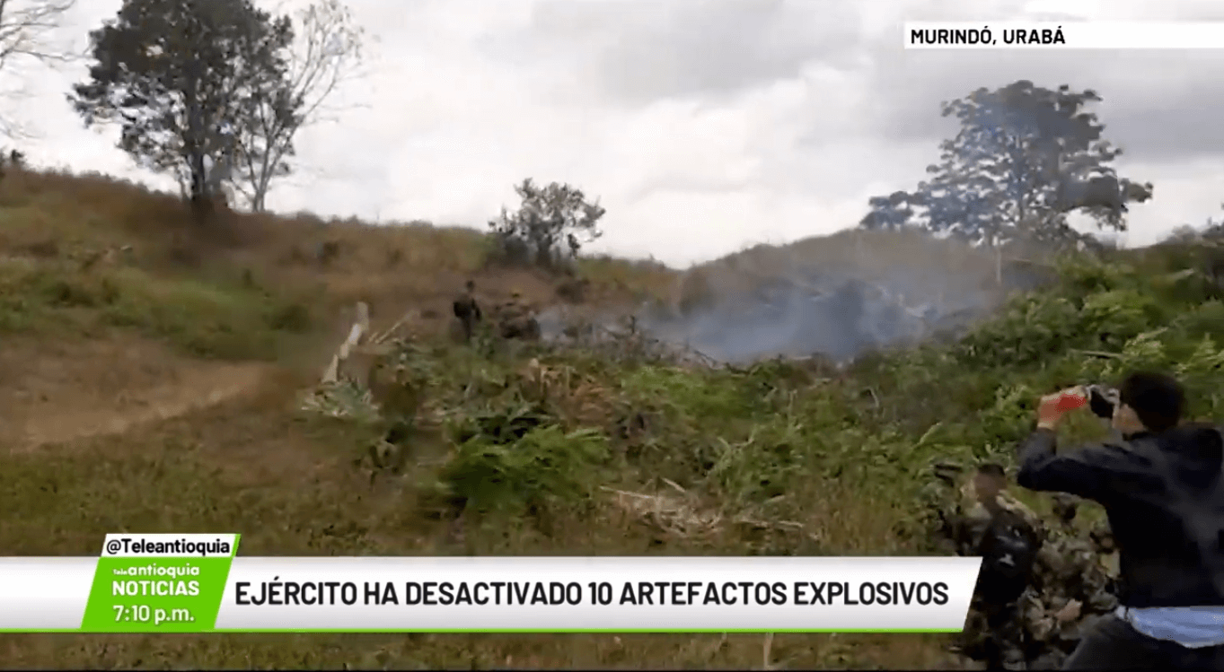 Ejército ha desactivado 10 artefactos explosivos