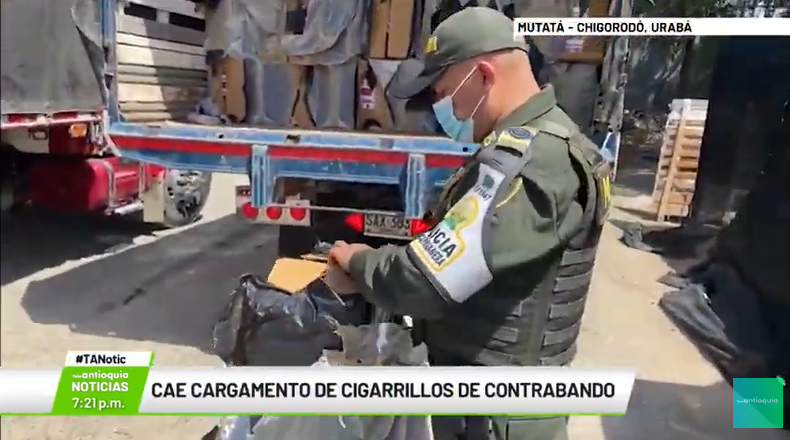 Cae cargamento de cigarrillos de contrabando en Mutatá