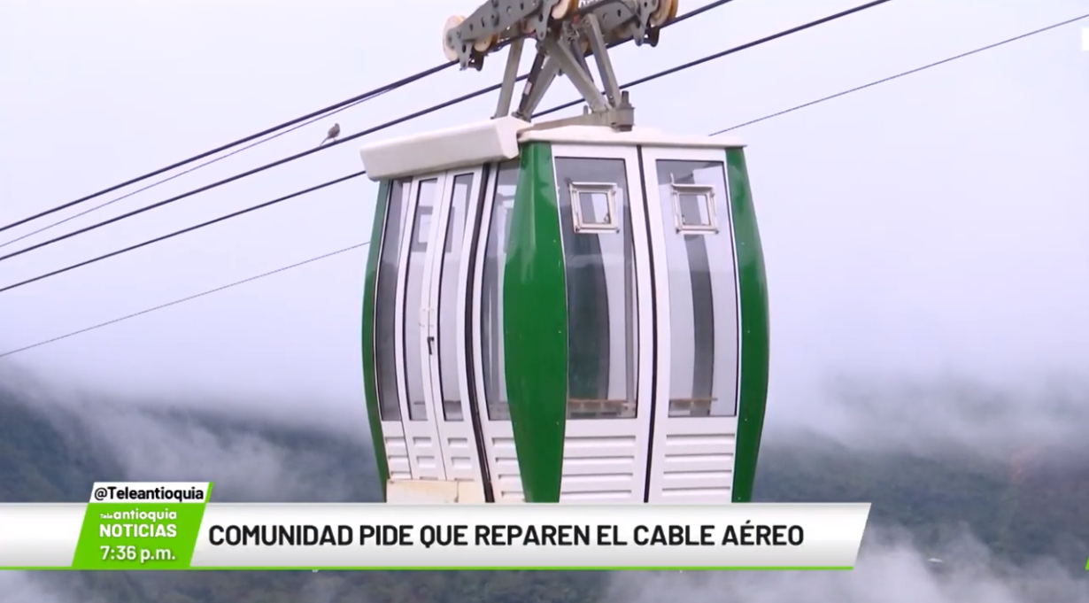 Comunidad pide que reparen el cable aéreo