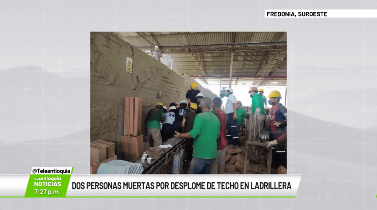 Dos personas muertas por desplome de techo en ladrillera