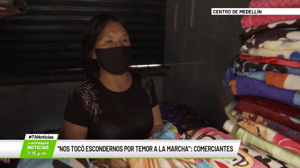 “Nos tocó escondernos por temor a la marcha”: comerciantes