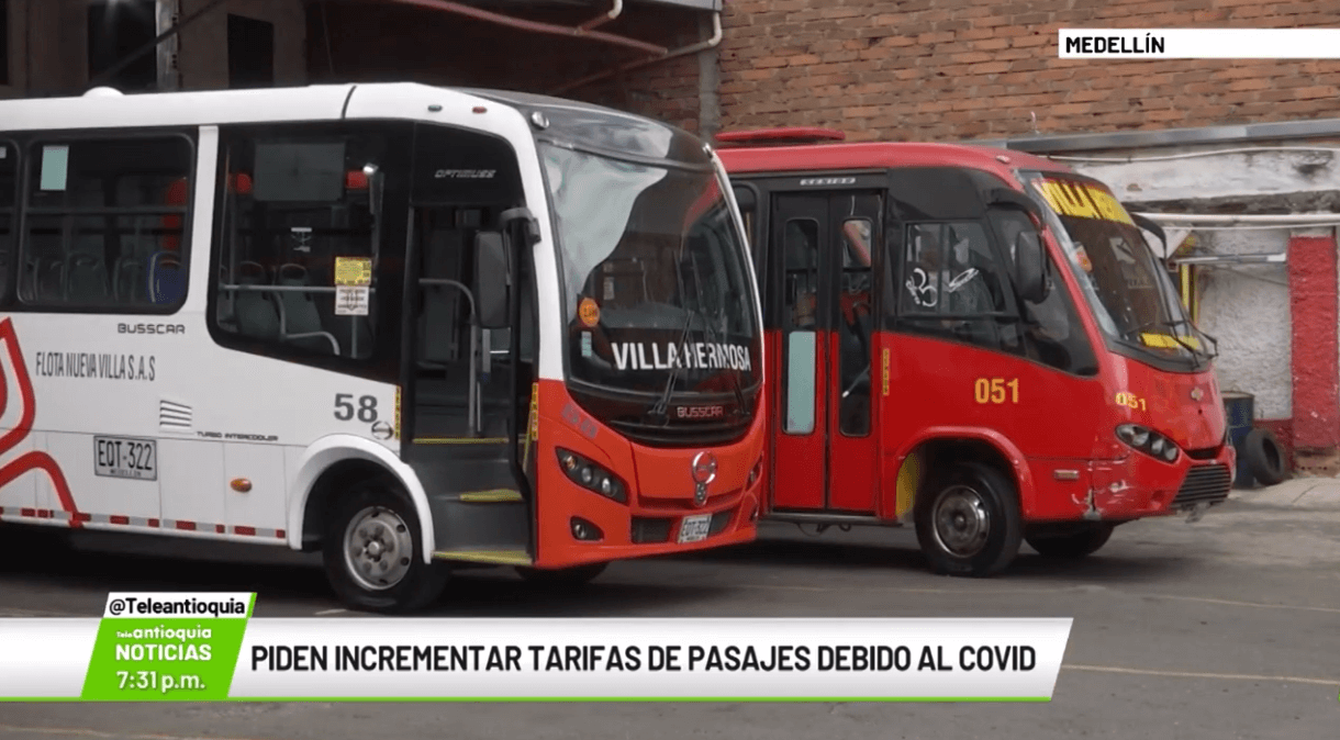 Piden incrementar tarifas de pasajes debido al Covid