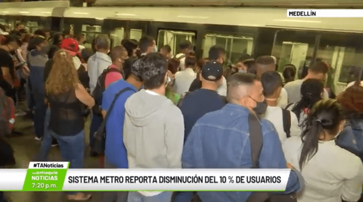 Sistema Metro reporta disminución del 10 % de usuarios