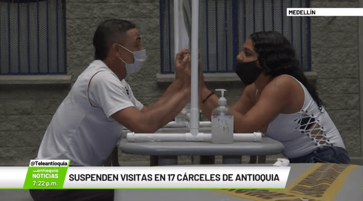 Suspenden visitas en 17 cárceles de Antioquia