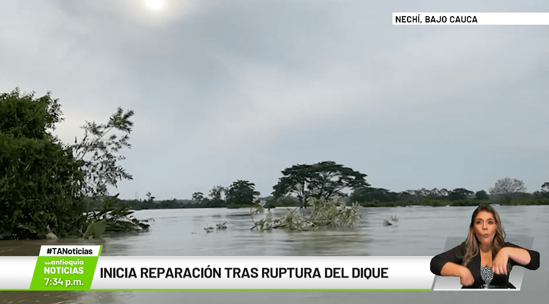 Inicia reparación tras ruptura del dique