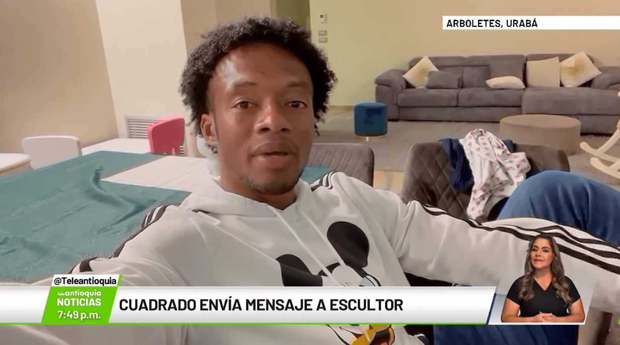 Cuadrado envía mensaje a escultor