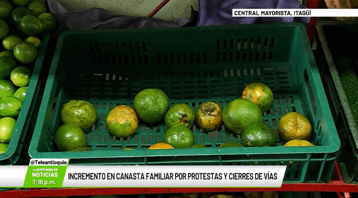 Incremento en canasta familiar por protestas y cierres de vías