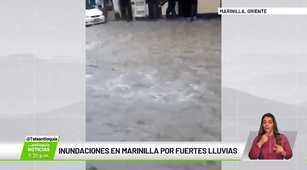 Inundaciones en Marinilla por fuertes lluvias