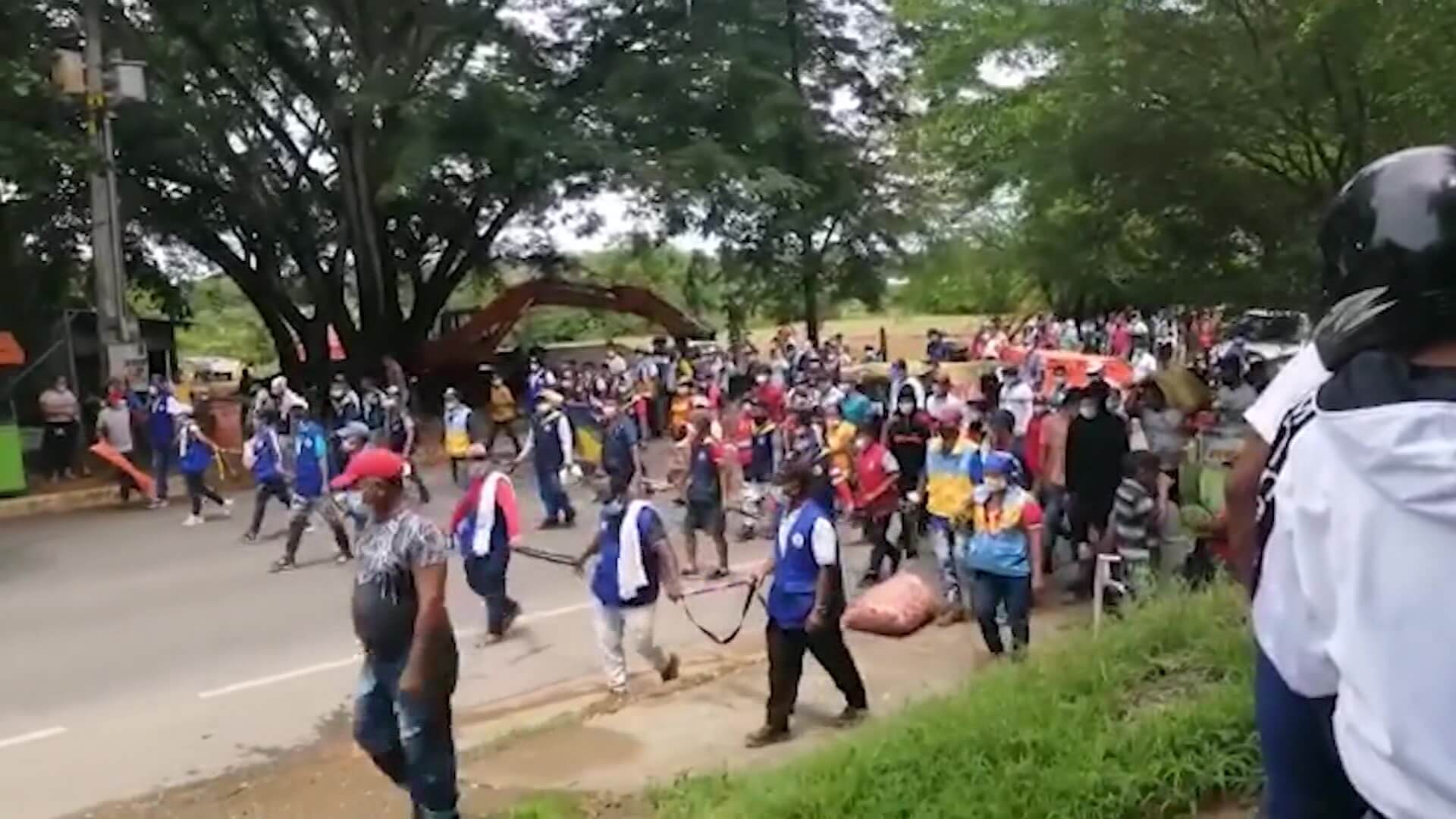 Marcha de campesinos, mineros e indígenas en Caucasia