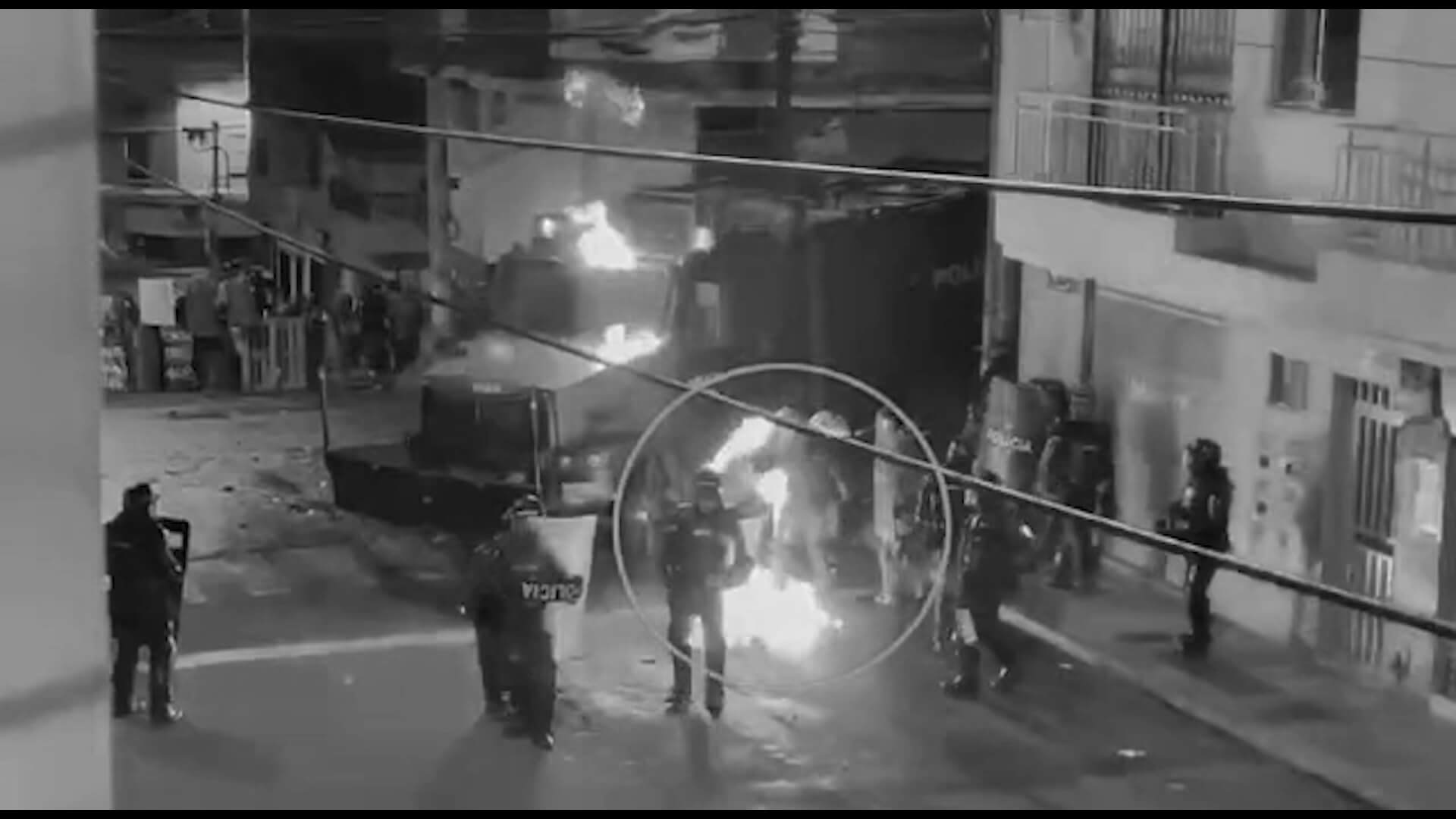 Seis civiles y tres policías lesionados en disturbios en Caldas