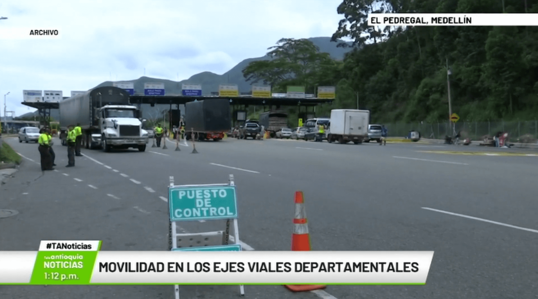 Movilidad en los ejes viales departamentales