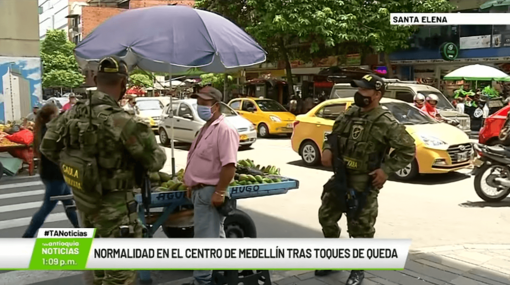 Normalidad en el Centro de Medellín tras toque de queda