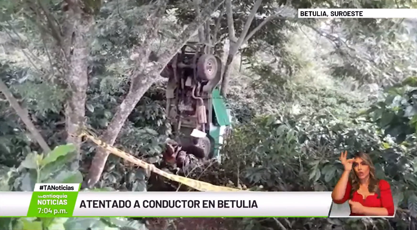 Atentado a conductor en Betulia