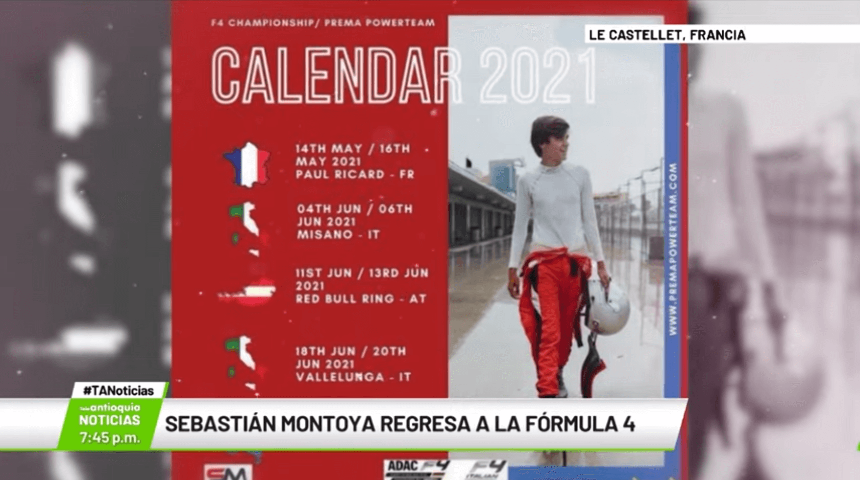 Sebastián Montoya regresa a la Fórmula 4