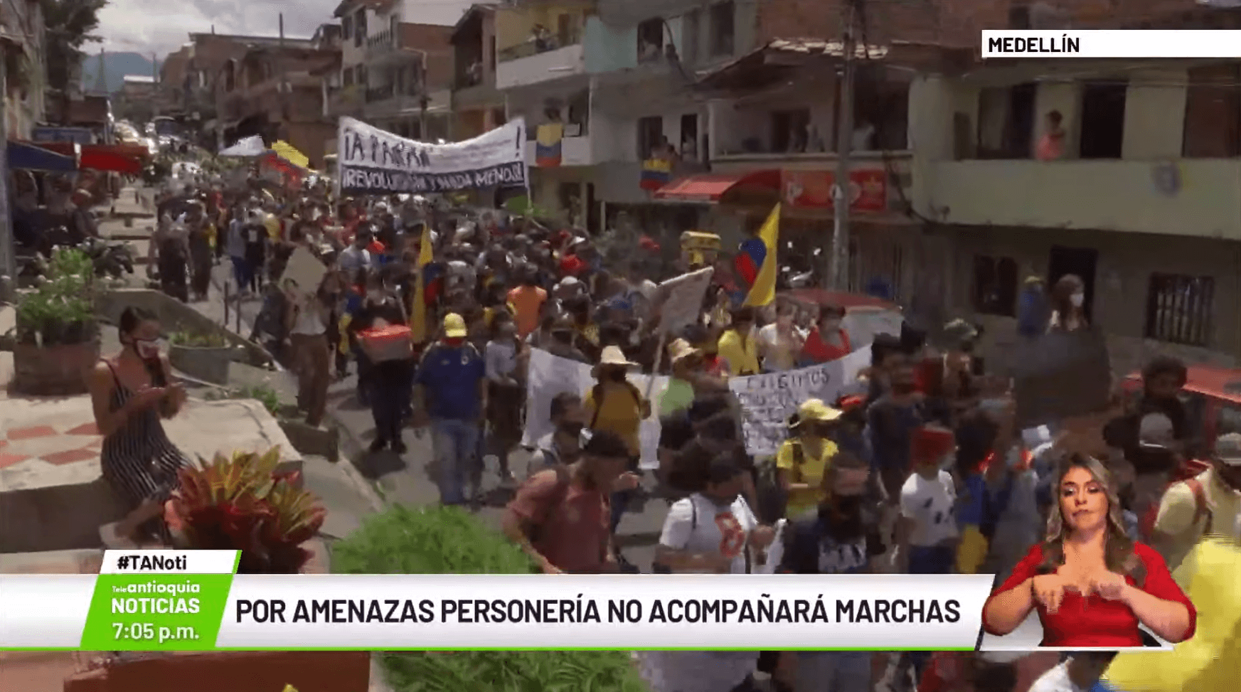 Por amenazas personería no acompañará marchas