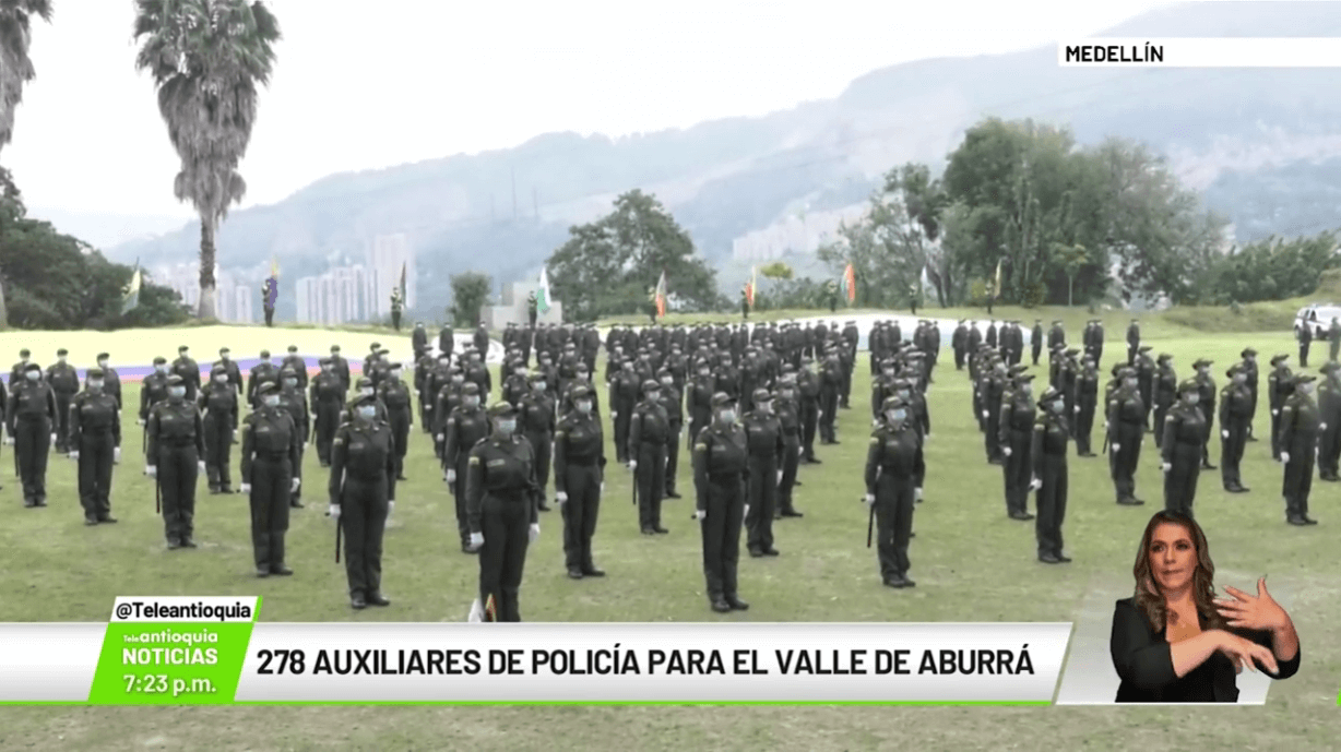 278 auxiliares de Policía para el Valle de Aburrá