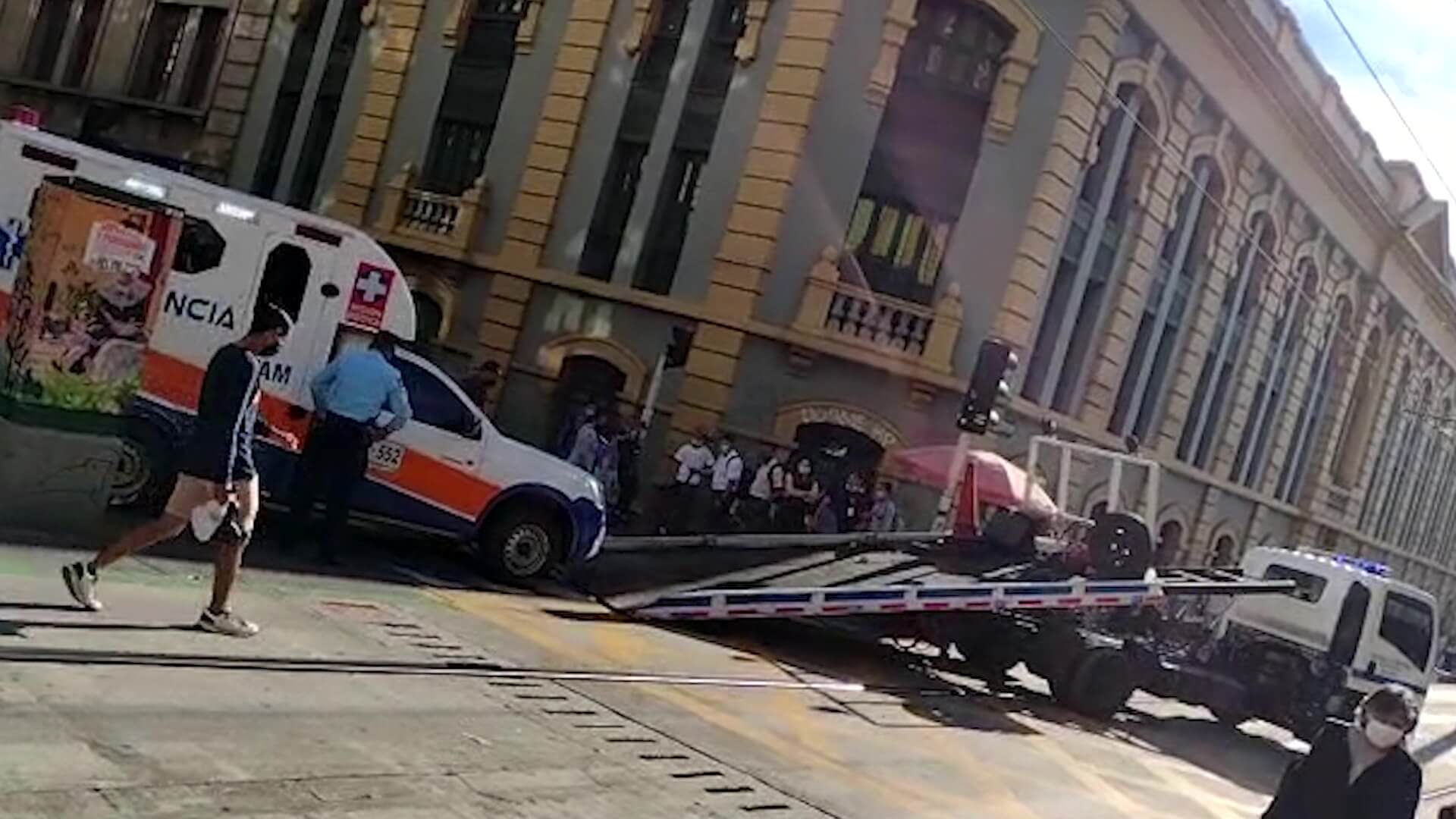 Accidente en tranvía deja 5 lesionados