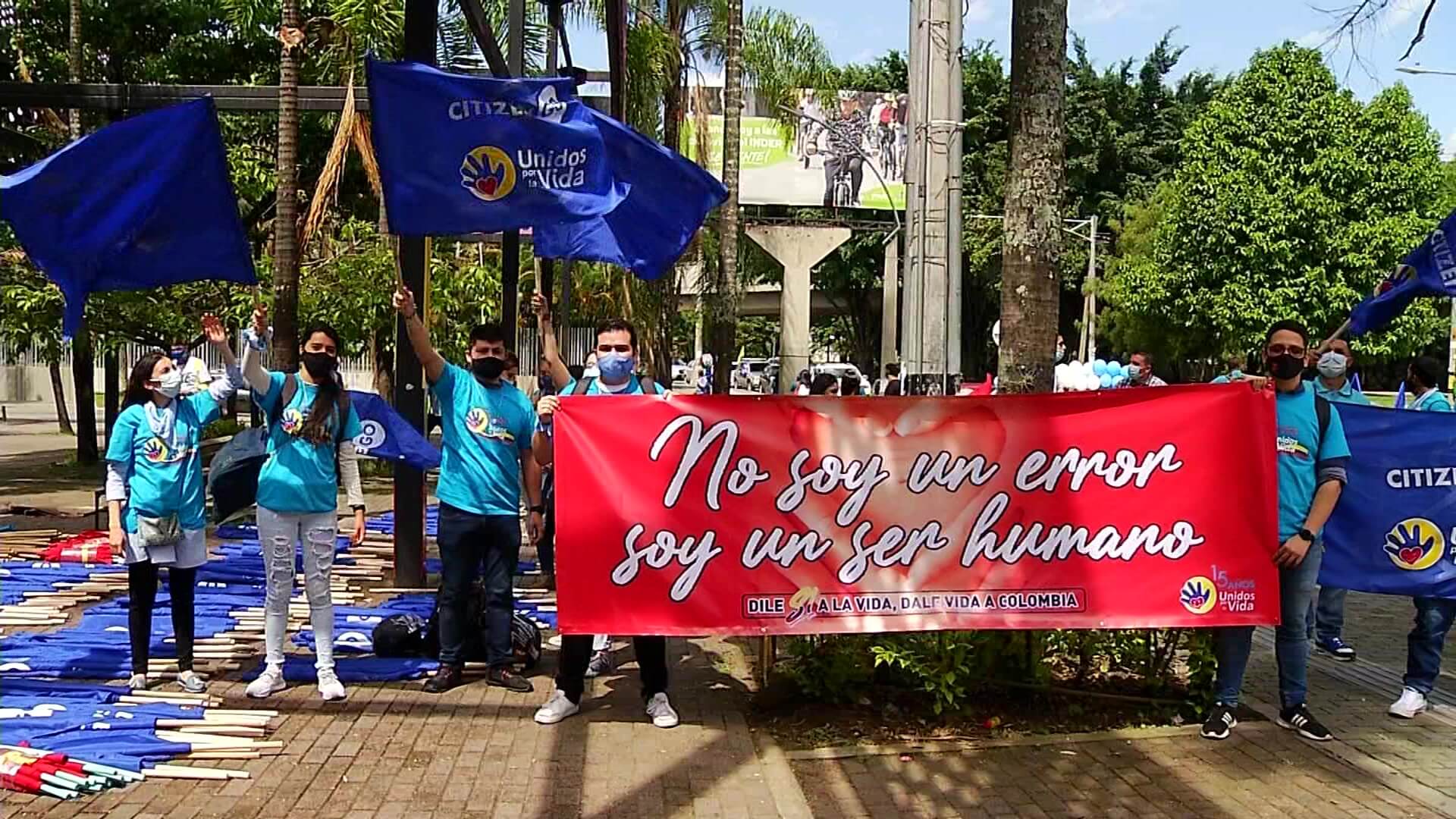 Caravana contra el aborto en Medellín