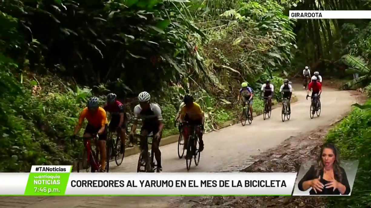 Corredores al Yarumo en el mes de la bicicleta