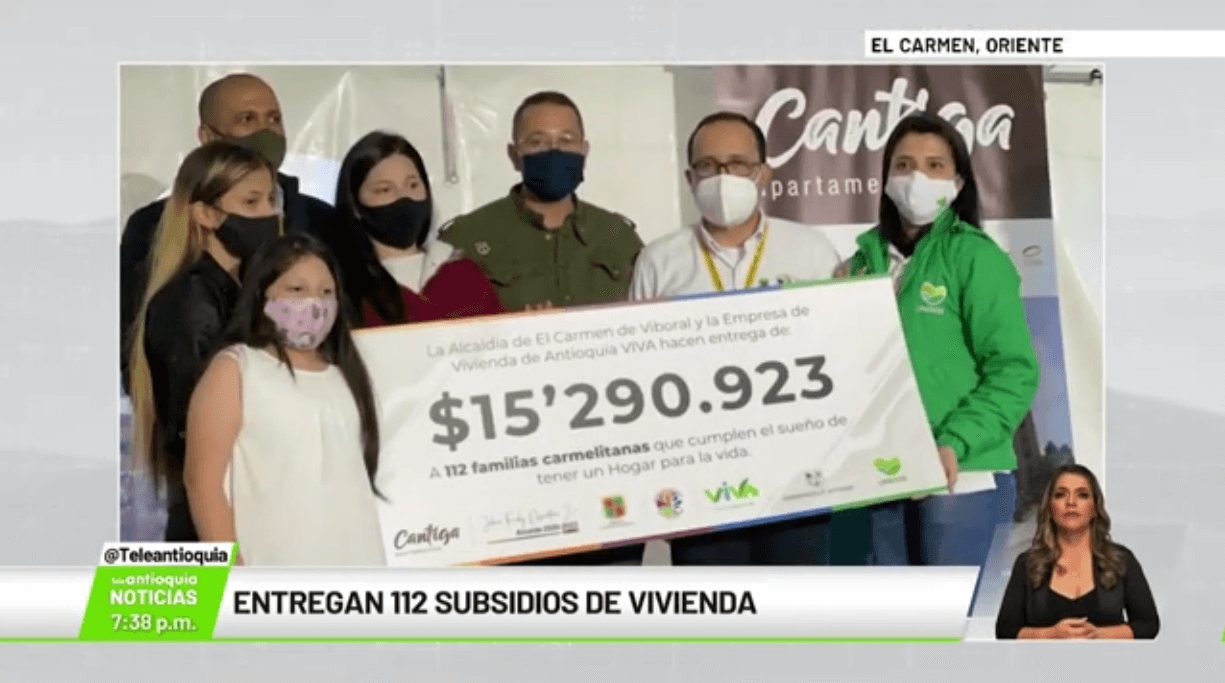 Entregan 112 subsidios de vivienda