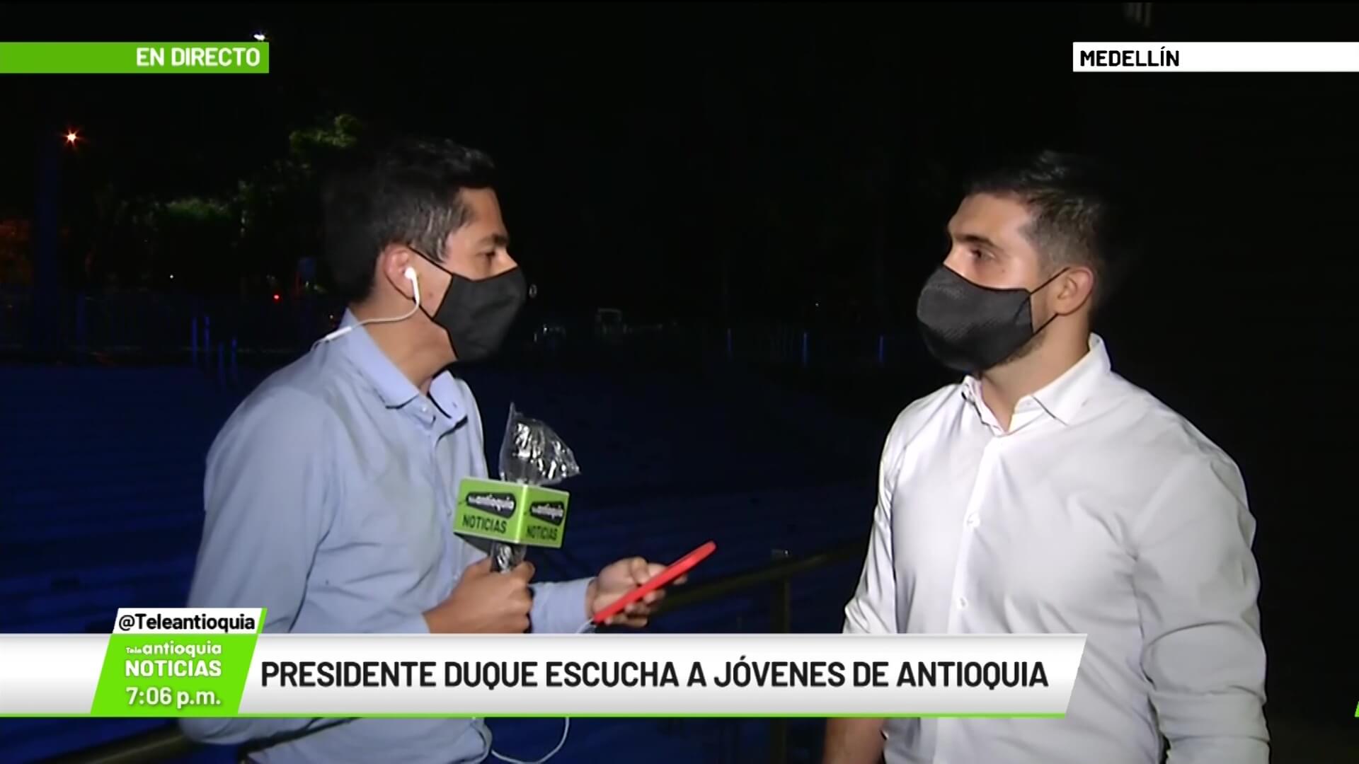 Presidente Duque escucha a jóvenes de Antioquia