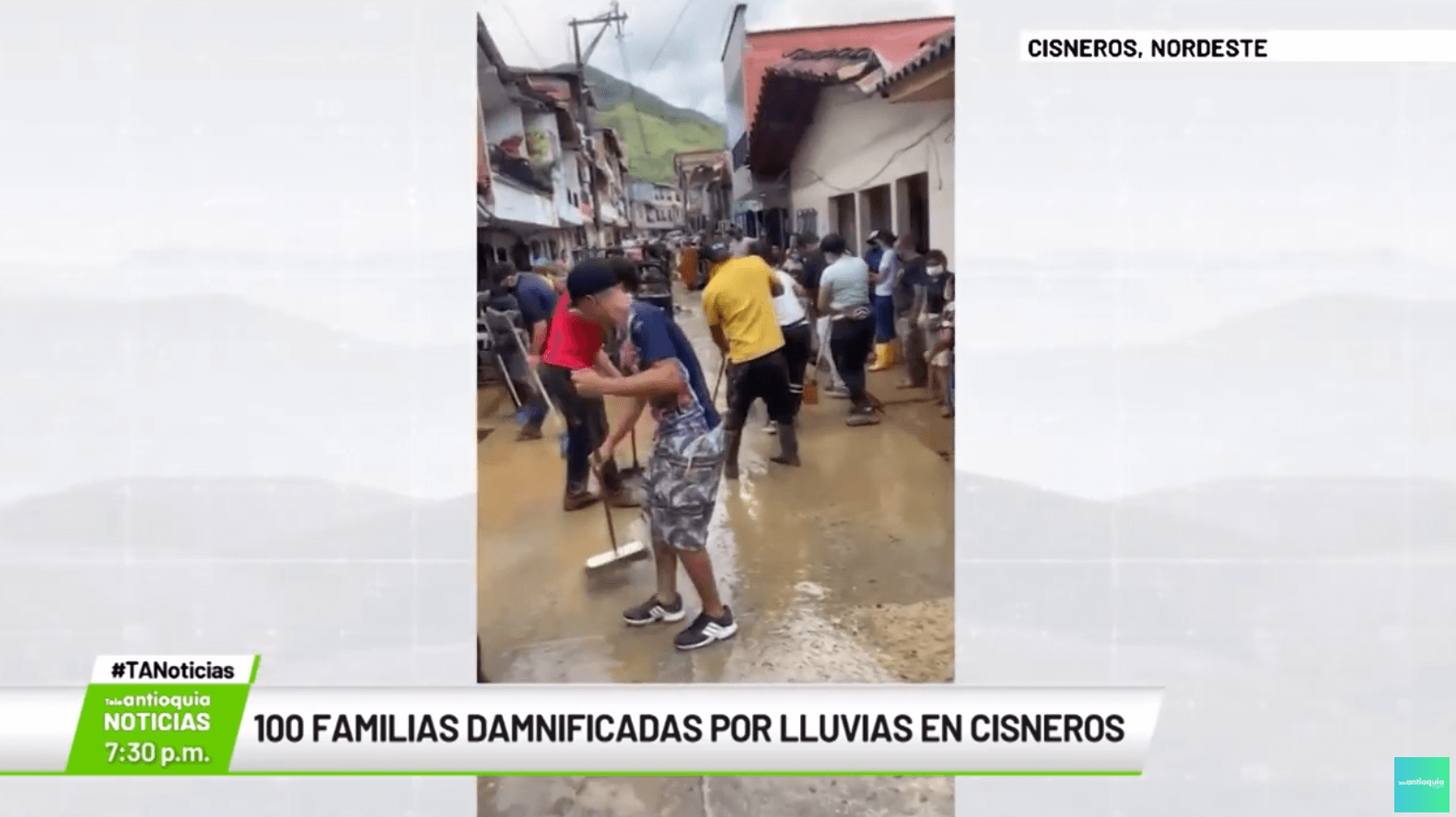 Cien familias damnificadas por lluvias en Cisneros