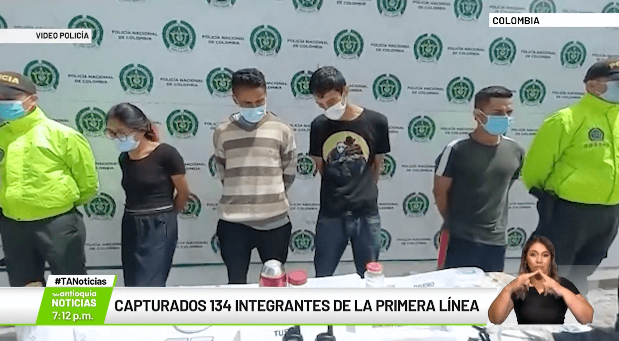 Capturados 134 integrantes de la primera línea