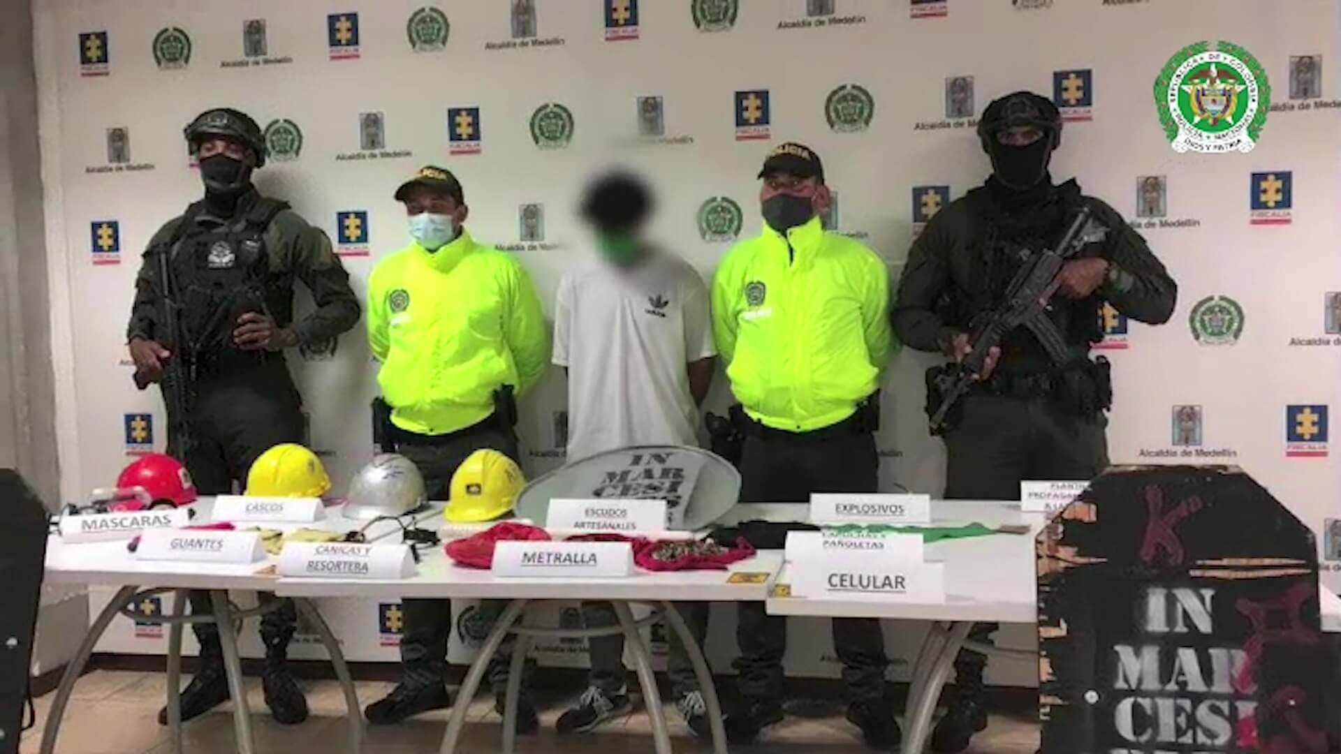 Capturados tenían elementos para cometer actos vandálicos