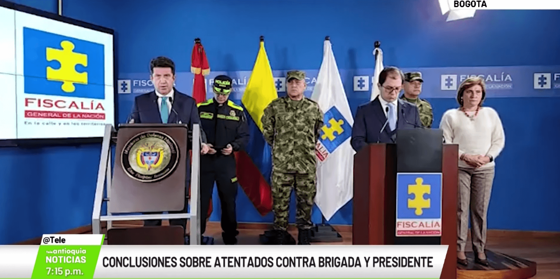 Conclusiones sobre atentados contra brigada y presidente