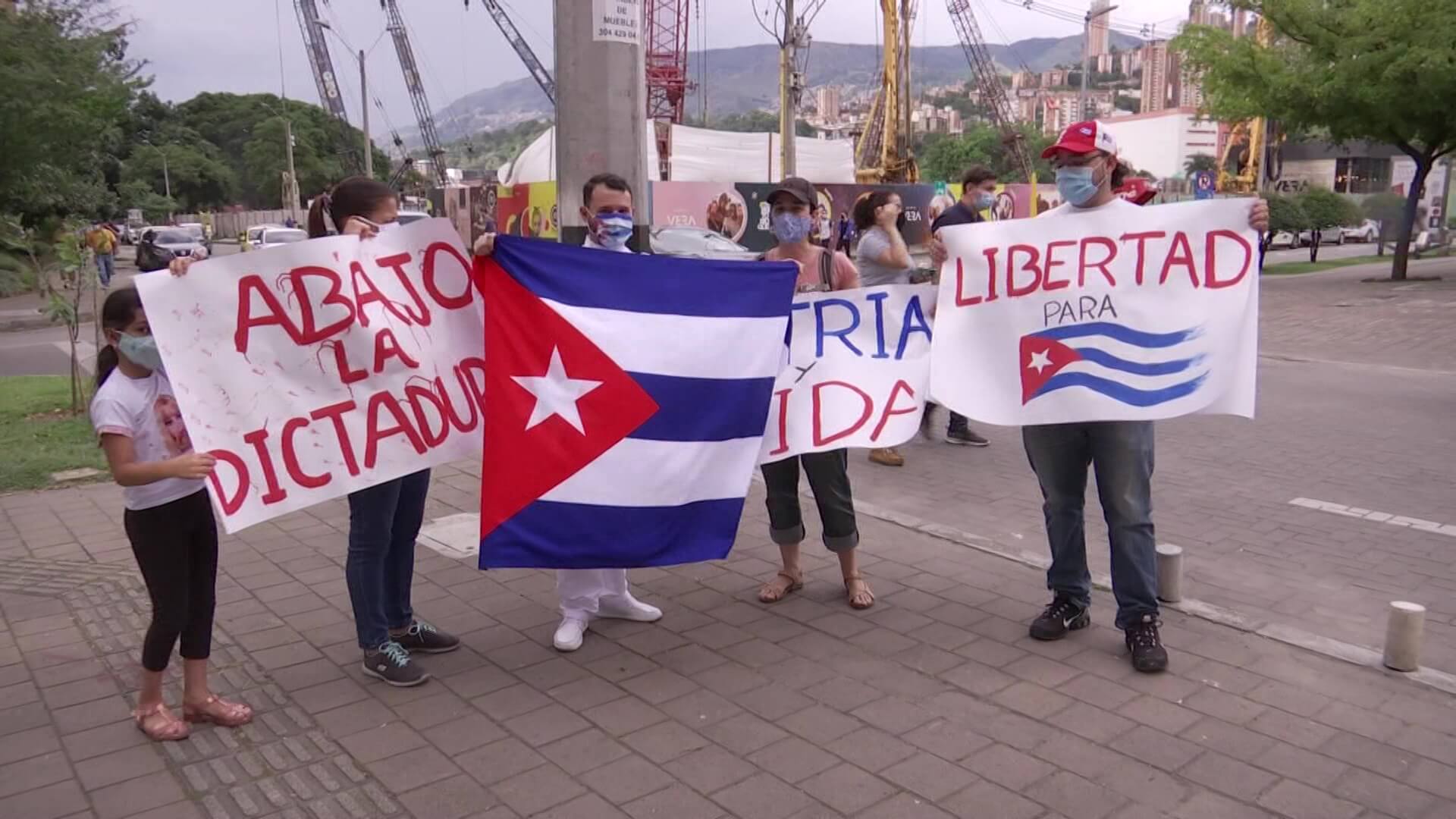 Cubanos en Medellín también protestaron